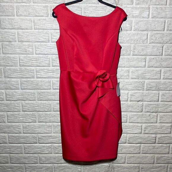 NWT MSRP $168 Vince Camuto Ruffled Sleeveless Sheath Dress Women's Size 10 - Picture 6 of 9